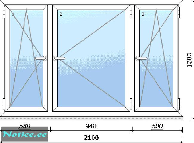 PVC aknad uksed Poolast Tootes SILVER CLASSIC on kasutatud 6-kambrilist profiilide süsteemi ...